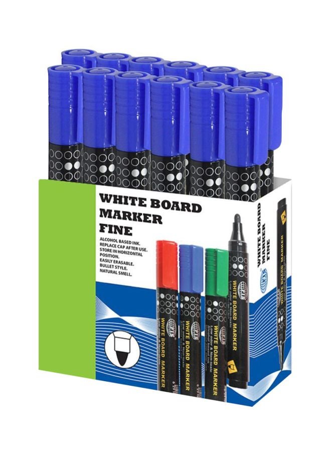 إف اي أس  طقم أقلام تحديد دائمة مكون من 12 قطعة الأسود / الأزرق - Image 1