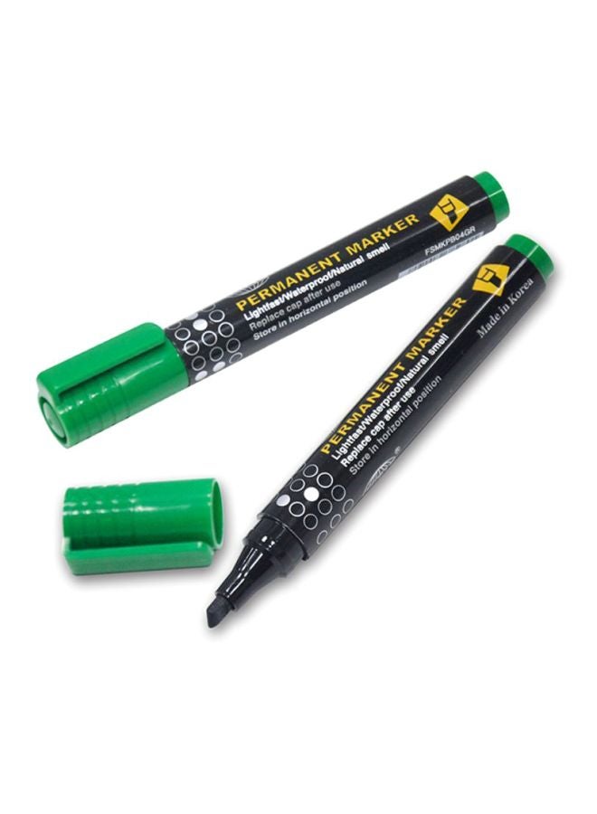 إف اي أس  طقم أقلام تحديد دائمة مكون من 12 قطعة أسود/أخضر - Image 2