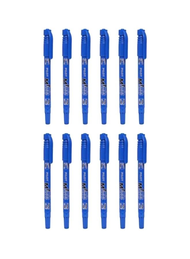 PILOT 12-Piece Twin Marker Set Blue - Image 1
