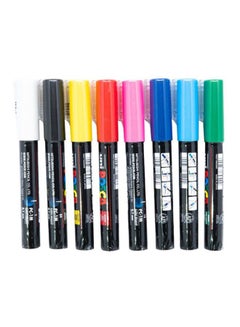 POSCA 8-Piece Bullet Shaped Paint Marker Set 0.9-1.3 mm Multicolour  - Image 1