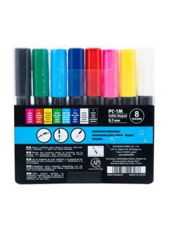 POSCA 8-Piece Bullet Shaped Paint Marker Set 0.9-1.3 mm Multicolour  - Image 4