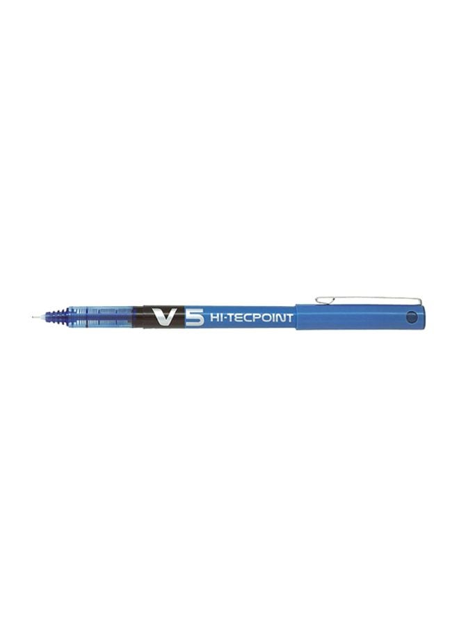 PILOT - V5 Hi-Tecpoint Extra Fine Ink Roller Ball Pen Blue - Image 1