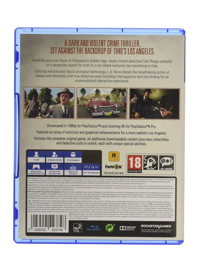 L.A.Noire (Intl Version) - PlayStation 4 (PS4)