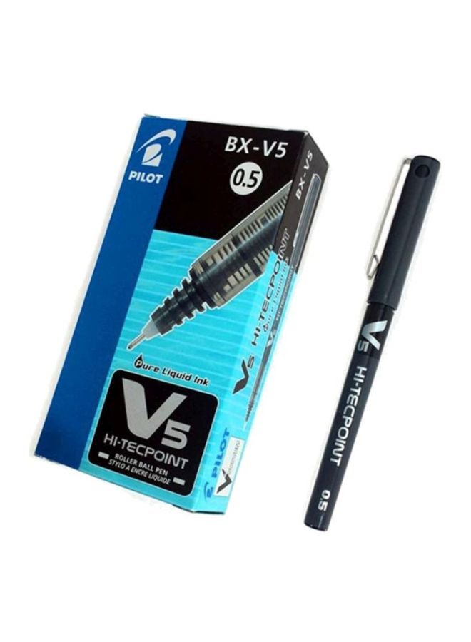 PILOT 12-Piece Hi-Tecpoint V5 Rollerball Pen Black  - Image 2