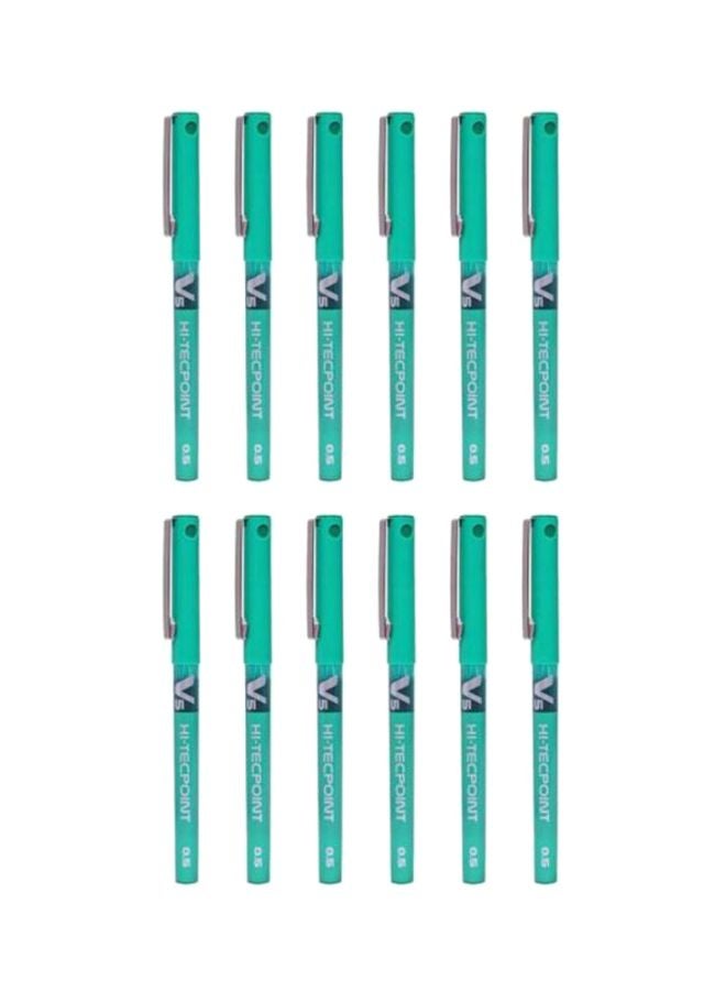 PILOT 12-Piece Hi-Tecpoint Roller Ball Pen Green