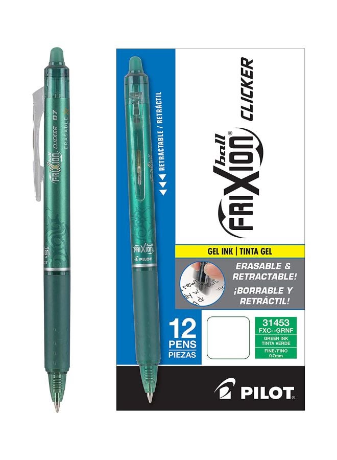 بايلوت طقم أقلام قابلة للمسح فريكسيون كليكر 12 قطعة أخضر - Image 2