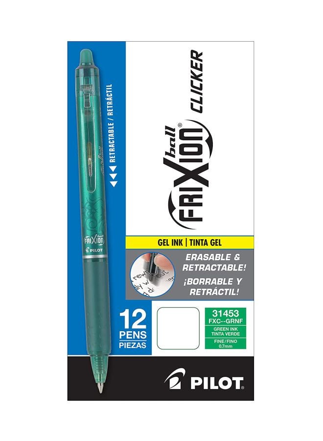 بايلوت طقم أقلام قابلة للمسح فريكسيون كليكر 12 قطعة أخضر - Image 3