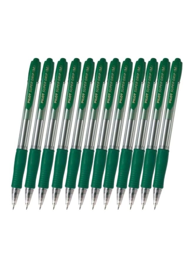 بايلوت مجموعة أقلام حبر مستطيلة مكونة من 12 قطعة أخضر