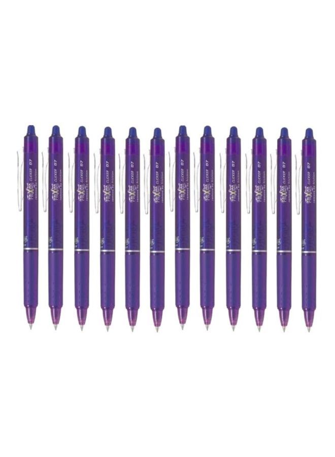 PILOT 12-Piece Frixion Clicker Erasable Pen Set Purple  - Image 1