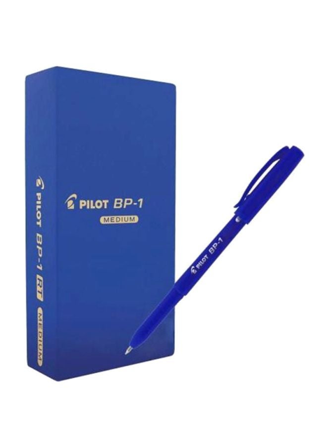 بايلوت طقم أقلام حبر جاف كروي الرأس متوسط مكون من 12 قطعة أزرق/ أبيض