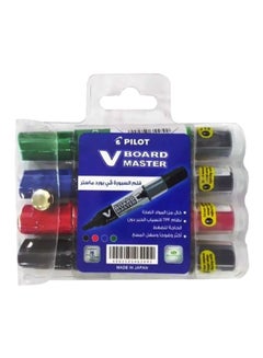 PILOT 4-Piece V-Board Master Marker Set Blue/Black/Red 