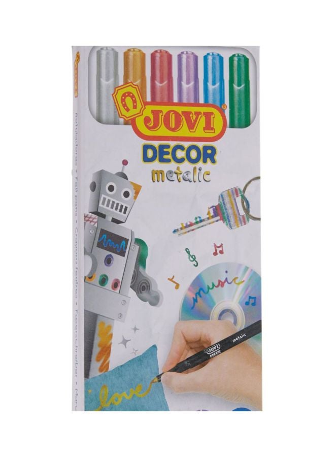 JOVI 6-Piece Metallic Marker Red/Blue/Green  - Image 3