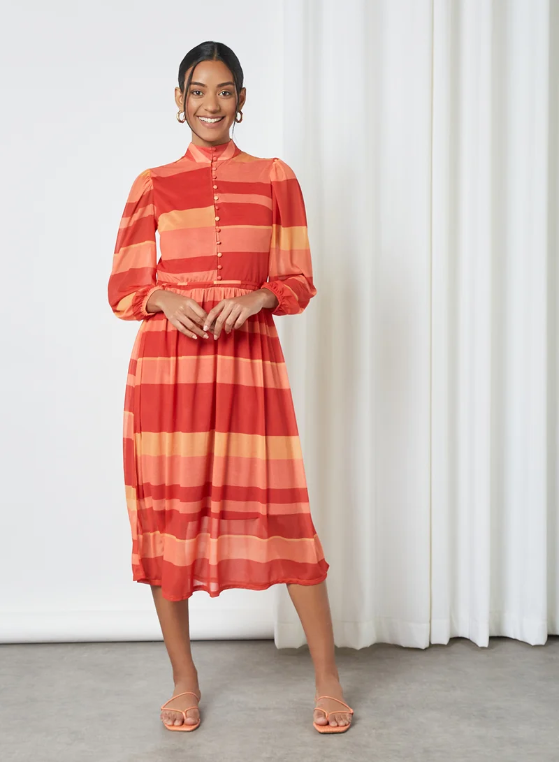 SIVVI for HANIYA High Neck Colourblock Dress
