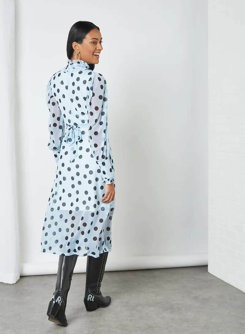 SIVVI for HANIYA Polka Dot Print Dress