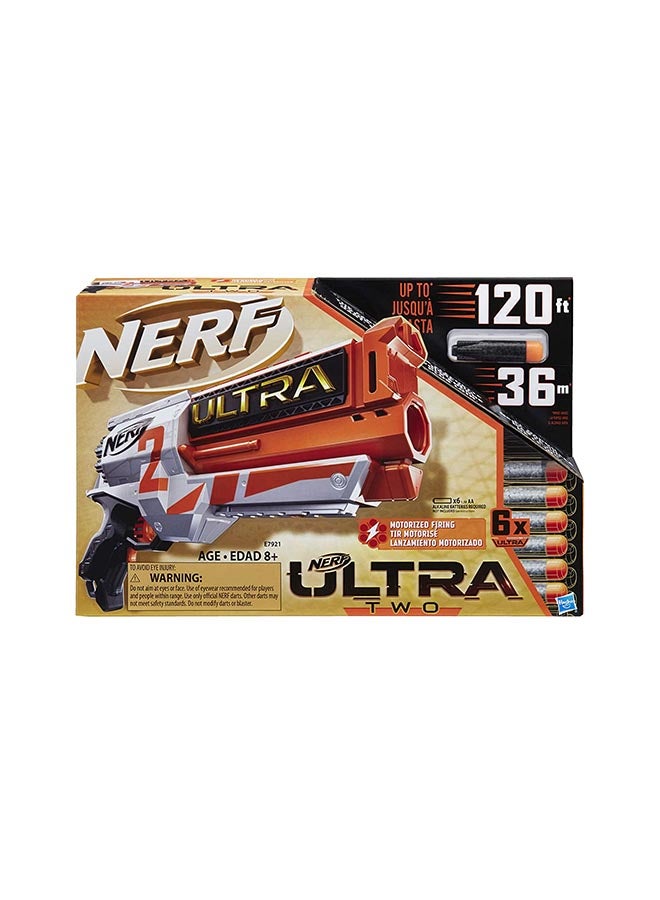 Nerf Ultra Two Motorized Blaster -- Fast-Back Reloading -- Includes 6 Nerf Ultra Darts -- Compatible Only With Nerf Ultra Darts - v1615998850/N39755890A_2