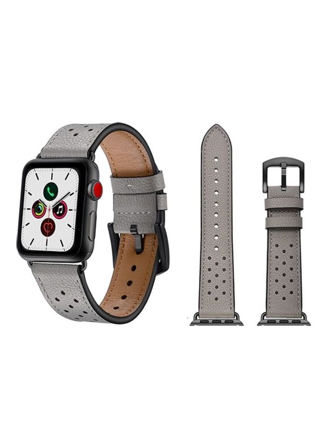 HuHa Replacement Strap Watchband For Apple Watch Series 7 45mm / 6 / SE / 5 / 4 44mm / 3 / 2 / 1 42mm Grey - Image 1