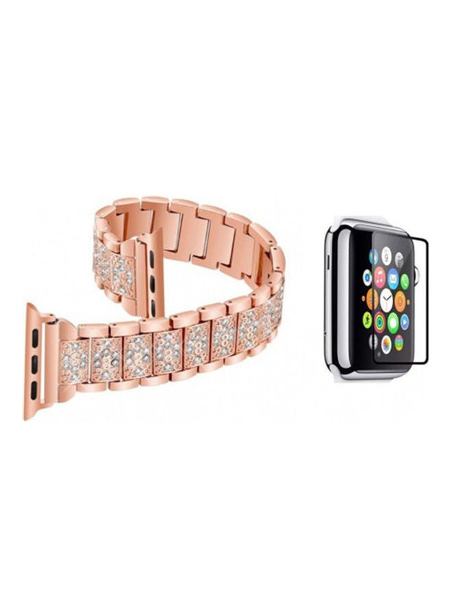HuHa Replacement Band And Screen Protector For Apple Watch Rose Gold - Image 1