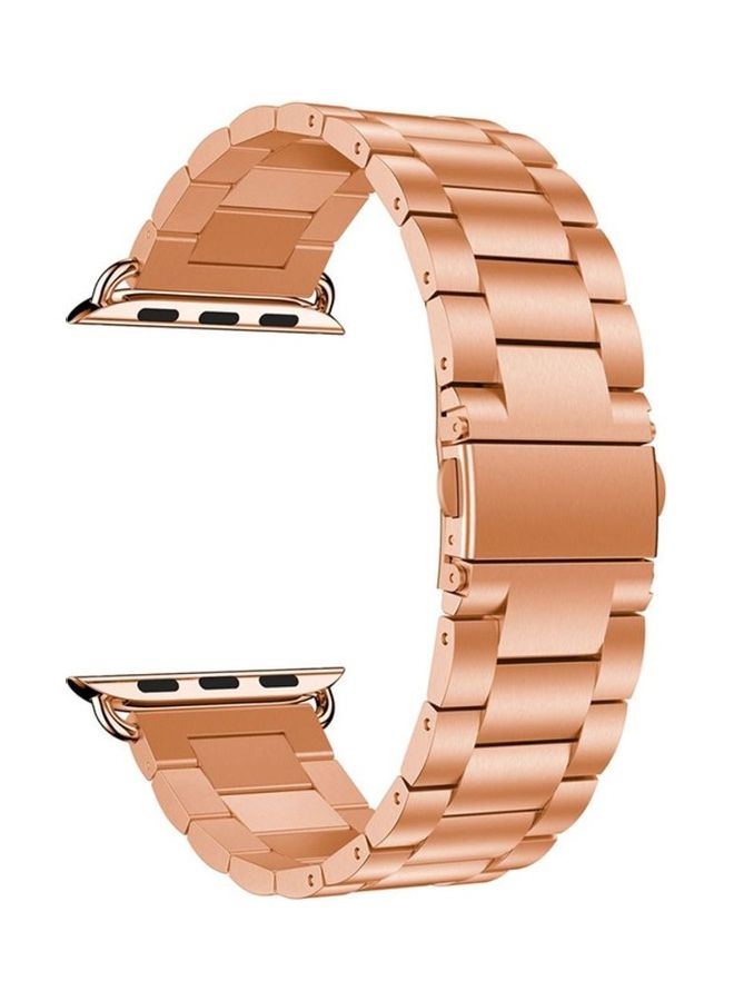 HuHa Replacement Strap Watchband For Apple Watch Series 7 41mm / 6 / SE / 5 / 4 40mm / 3 / 2 / 1 38mm Rose Gold - Image 1