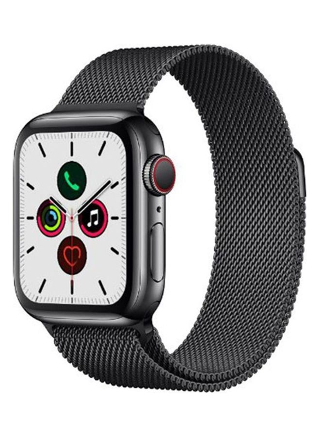 HuHa Replacement Strap Watchband For Apple Watch Series 7 45mm / 6 / SE / 5 / 4 44mm / 3 / 2 / 1 42mm Black  - Image 1