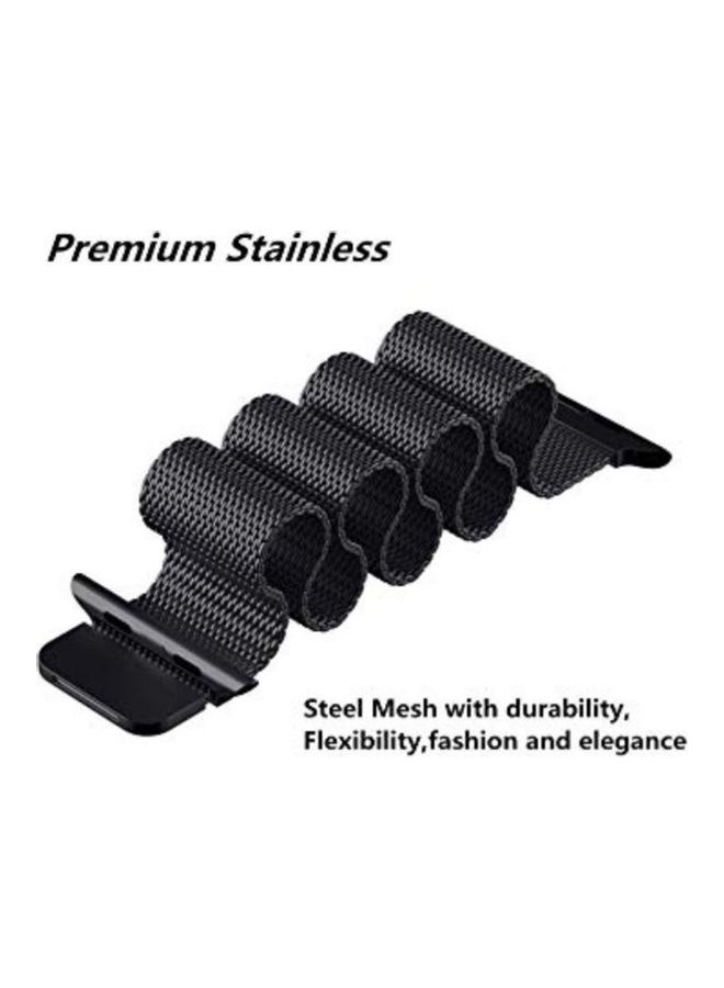 HuHa - Replacement Strap Watchband For Apple Watch Series 7 45mm / 6 / SE / 5 / 4 44mm / 3 / 2 / 1 42mm Black - Image 1