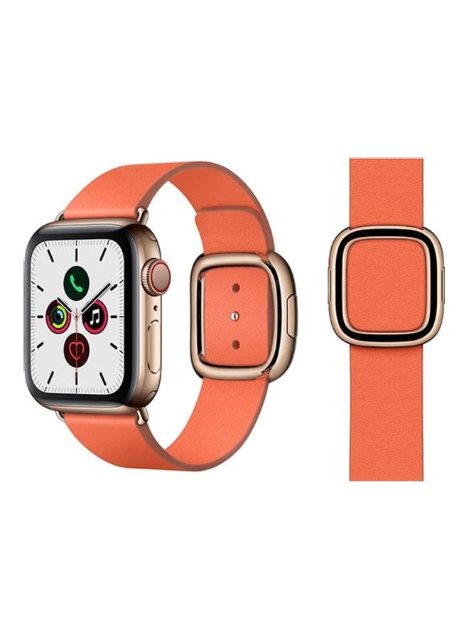 HuHa Replacement Strap Watchband For Apple Watch Series 7 45mm / 6 / SE / 5 / 4 44mm / 3 / 2 / 1 42mm Orange - Image 1