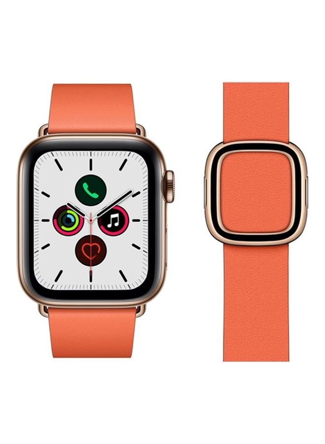 HuHa Replacement Strap Watchband For Apple Watch Series 7 45mm / 6 / SE / 5 / 4 44mm / 3 / 2 / 1 42mm Orange - Image 2