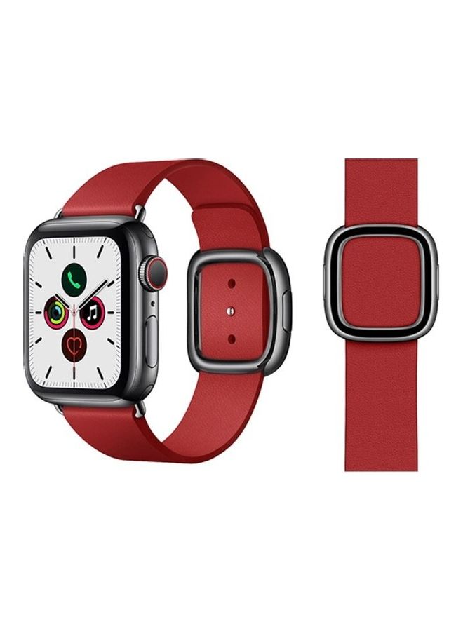 HuHa Replacement Strap Watchband For Apple Watch Series 7 45mm / 6 / SE / 5 / 4 44mm / 3 / 2 / 1 42mm Ruby Red - Image 1