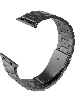Replacement Strap Watchband For Apple Watch Series 7 45mm / 6 / SE / 5 / 4 44mm / 3 / 2 / 1 42mm Black - v1615999503/N45411557A_1