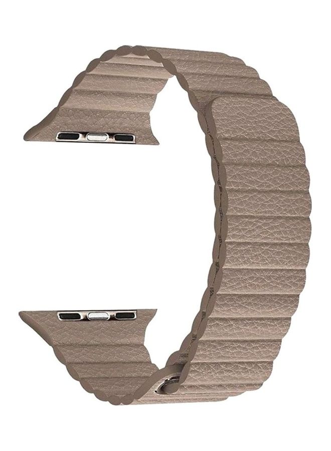 HuHa Replacement Strap Watchband For Apple Watch Series 7 45mm / 6 / SE / 5 / 4 44mm / 3 / 2 / 1 42mm Brown - Image 1