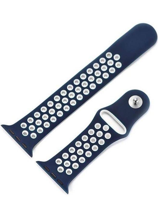 HuHa - Replacement Strap Watchband For Apple Watch Series 7 45mm / 6 / SE / 5 / 4 44mm / 3 / 2 / 1 42mm Blue - Image 1