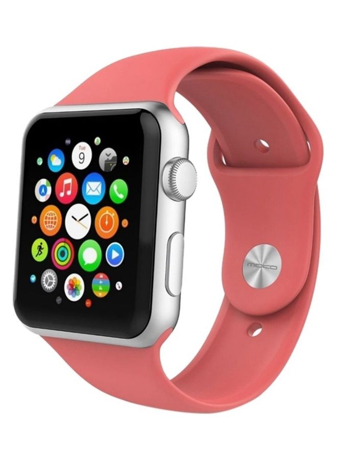 Replacement Strap Watchband For Apple Watch Series 7 45mm / 6 / SE / 5 / 4 44mm / 3 / 2 / 1 42mm Pink