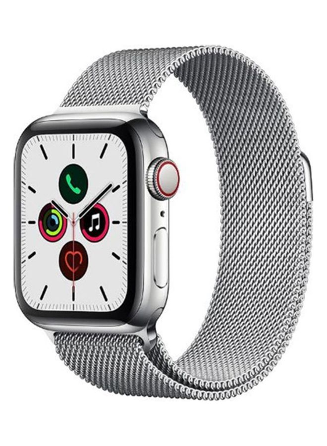 HuHa Replacement Strap Watchband For Apple Watch Series 7 45mm / 6 / SE / 5 / 4 44mm / 3 / 2 / 1 42mm Silver - Image 1
