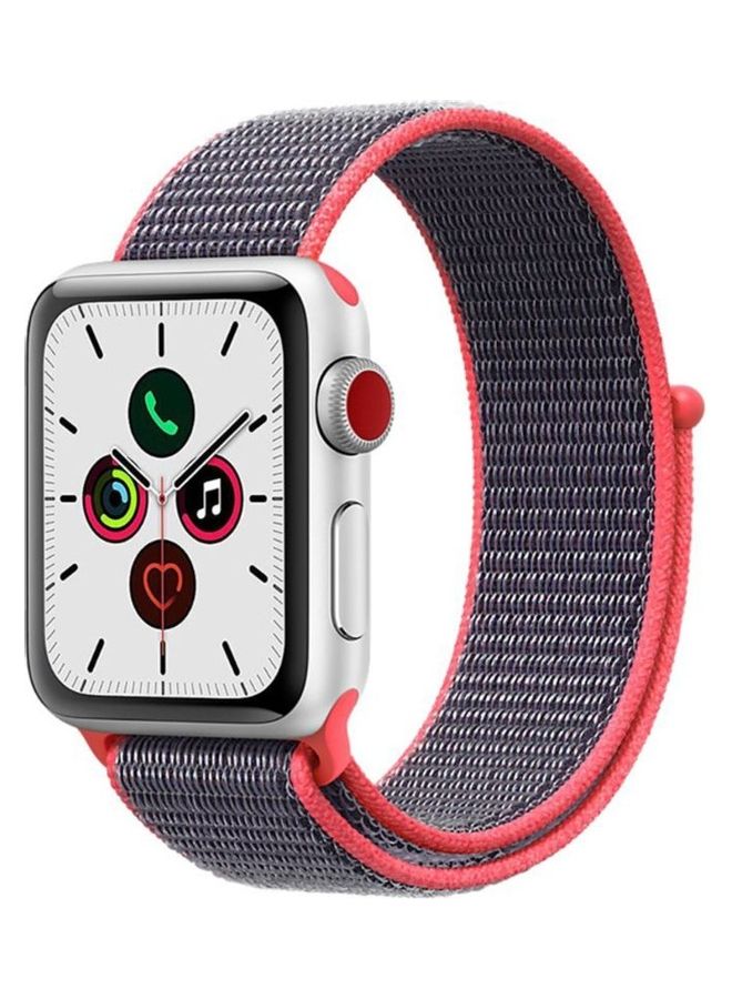 HuHa Replacement Strap Watchband For Apple Watch Series 7 45mm / 6 / SE / 5 / 4 44mm / 3 / 2 / 1 42mm Pink/Grey  - Image 1