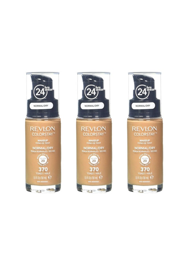 ريفلون مجموعة كريم أساس كولور ستاي بعامل وقاية من الشمس 
SPF 20 مكونة من 3 قطع 370 توست - Image 1