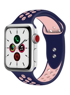 Replacement Strap Watchband For Apple Watch Series 7 45mm / 6 / SE / 5 / 4 44mm / 3 / 2 / 1 42mm Ocean Blue/Pink