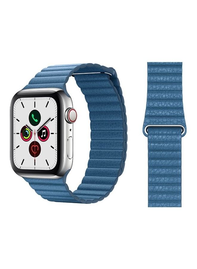 HuHa Replacement Strap Watchband For Apple Watch Series 7 45mm / 6 / SE / 5 / 4 44mm / 3 / 2 / 1 42mm Blue - Image 2