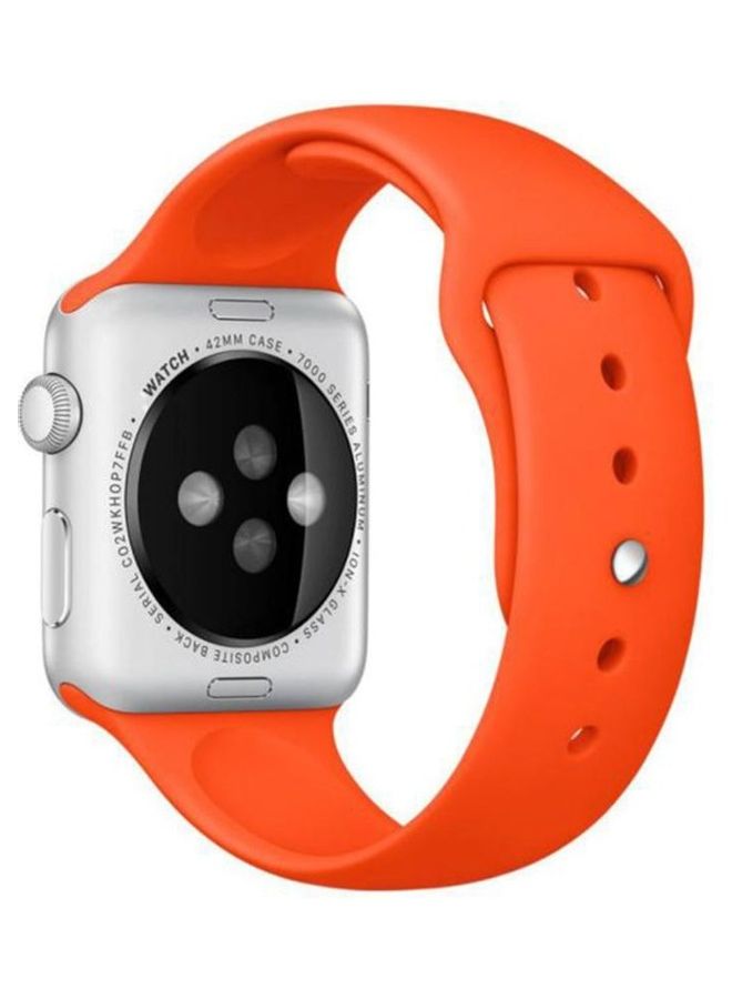 HuHa - Replacement Strap Watchband For Apple Watch Series 7 45mm / 6 / SE / 5 / 4 44mm / 3 / 2 / 1 42mm Orange - Image 1