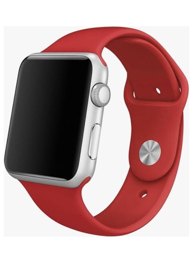 HuHa - Replacement Strap Watchband For Apple Watch Series 7 45mm / 6 / SE / 5 / 4 44mm / 3 / 2 / 1 42mm Red - Image 1