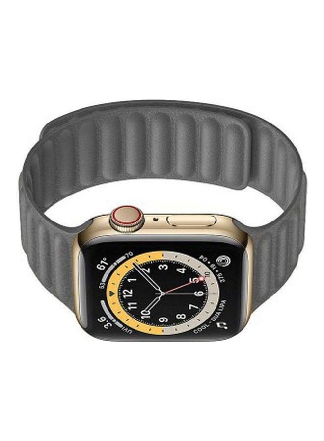 HuHa Replacement Strap Watchband For Apple Watch Series 7 45mm / 6 / SE / 5 / 4 44mm / 3 / 2 / 1 42mm Grey - Image 2