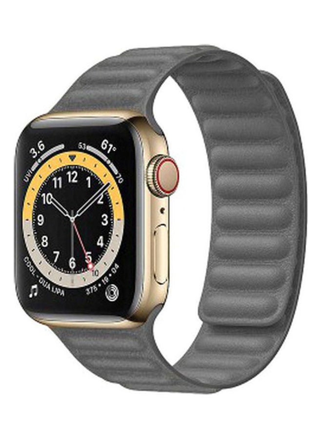 HuHa Replacement Strap Watchband For Apple Watch Series 7 45mm / 6 / SE / 5 / 4 44mm / 3 / 2 / 1 42mm Grey - Image 1