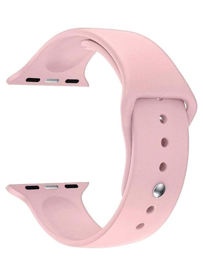 HuHa - Replacement Strap Watchband For Apple Watch Series 7 45mm / 6 / SE / 5 / 4 44mm / 3 / 2 / 1 42mm Light Pink - Image 1