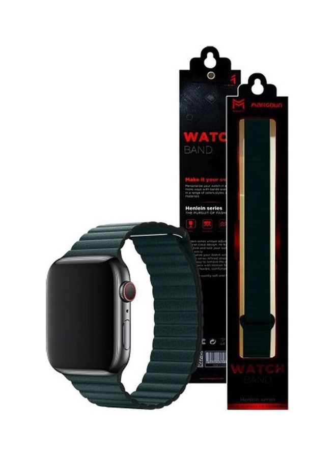 HuHa Replacement Strap Watchband For Apple Watch Series 7 45mm / 6 / SE / 5 / 4 44mm / 3 / 2 / 1 42mm Green - Image 2
