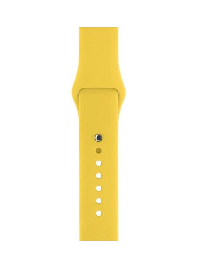 HuHa Replacement Strap Watchband For Apple Watch Series 7 45mm / 6 / SE / 5 / 4 44mm / 3 / 2 / 1 42mm Yellow - Image 1