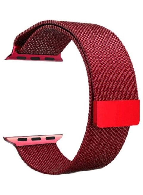 Replacement Strap Watchband For Apple Watch Series 7 45mm / 6 / SE / 5 / 4 44mm / 3 / 2 / 1 42mm Red