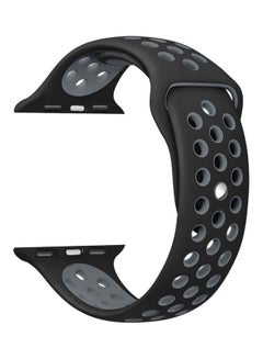 Replacement Strap Watchband For Apple Watch Series 7 45mm / 6 / SE / 5 / 4 44mm / 3 / 2 / 1 42mm Black/Grey