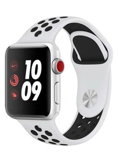 Replacement Strap Watchband For Apple Watch Series 7 45mm / 6 / SE / 5 / 4 44mm / 3 / 2 / 1 42mm White/Black