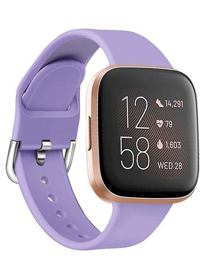 HuHa Official Solid Silicon Replacement Band For Fitbit Versa Purple - Image 1
