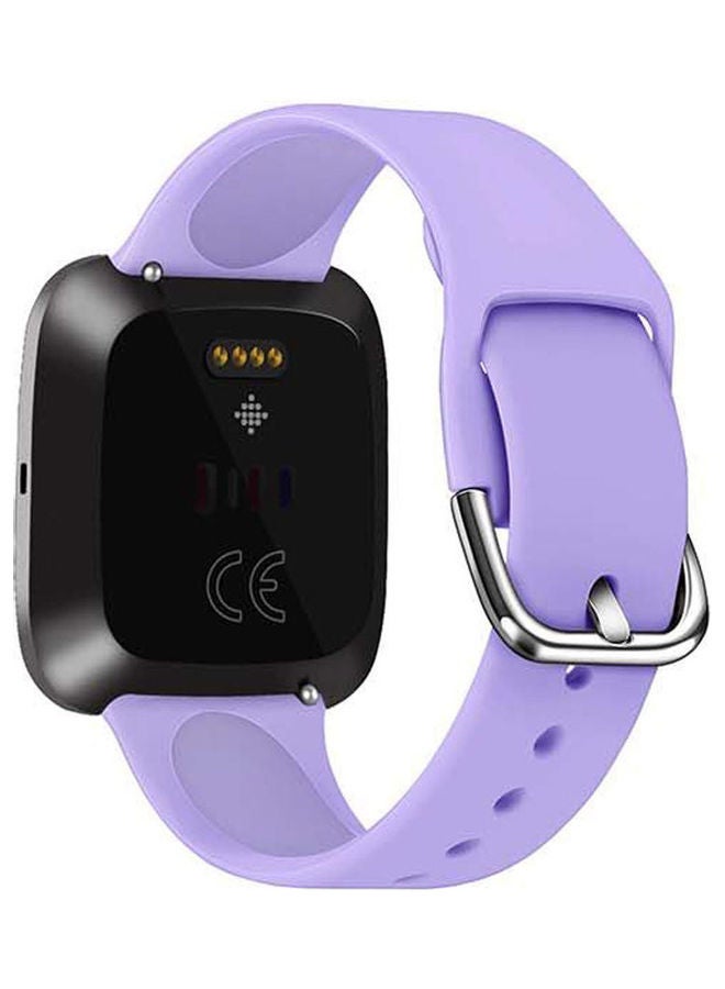HuHa Official Solid Silicon Replacement Band For Fitbit Versa Purple - Image 2