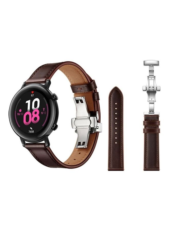HuHa Stylish Replacement Band For Huawei Watch GT Dark Brown - Image 2