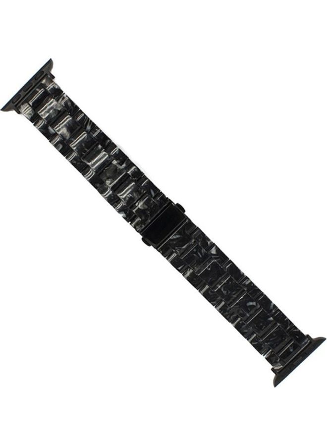 HuHa Replacement Strap Watchband For Apple Watch Series 7 41mm / 6 / SE / 5 / 4 40mm / 3 / 2 / 1 38mm Black - Image 1